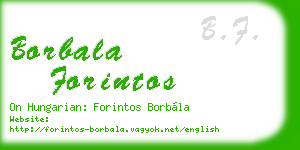 borbala forintos business card